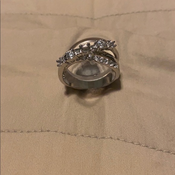 LAB-DIAMOND STERLING SILVER BAND in 14k gold - Picture 5 of 5